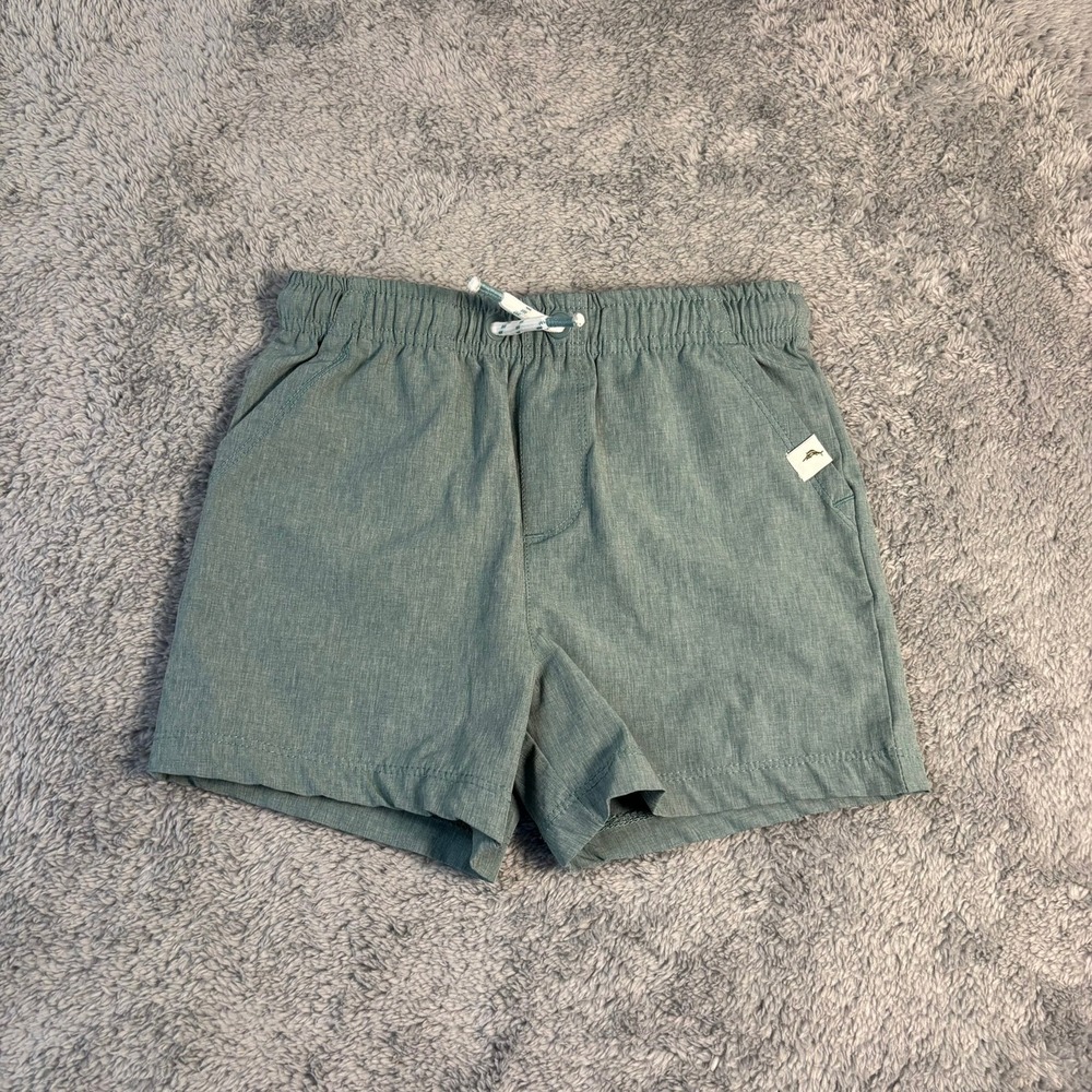 Tommy Bahama Boys Sage Green Heathered Swim Trunks Shorts Size 4T